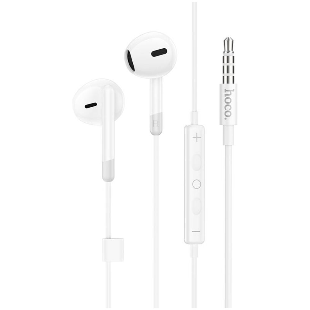 HOCO M109 ΑΚΟΥΣΤΙΚΑ HANDSFREE 3,5mm SUNNY ME ΧΕΙΡΙΣΤΗΡΙΟ ΣΤΟ ΚΑΛΩΔΙΟ, ΛΕΥΚΟ
