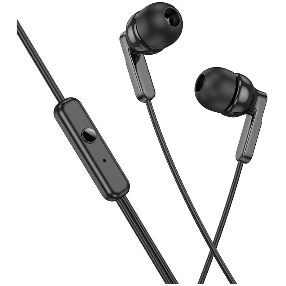 HOCO M121 ΑΚΟΥΣΤΙΚΑ 3.5MM JACK BRIGHT UNIVERSAL ΜΕ ΜΙΚΡΟΦΩΝΟ , ΜΑΥΡΑ