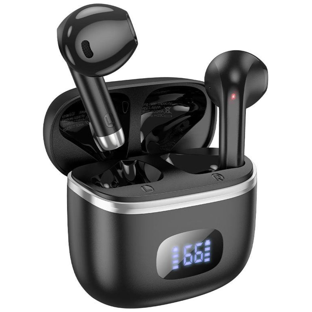 HOCO EQ1 MUSIC GUIDE TRUE WIRELESS BT HEADSET, ΜΑΥΡΑ