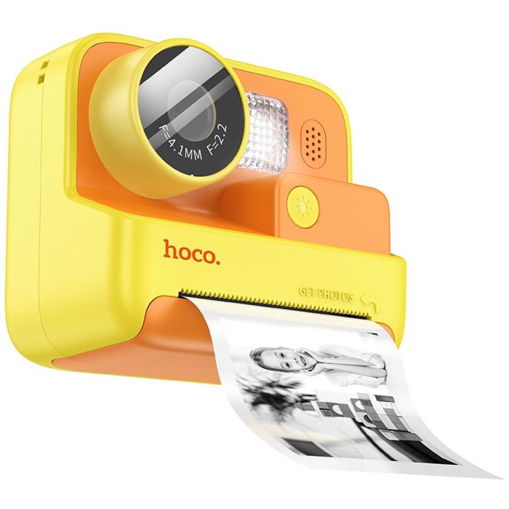 HOCO DV200 DUAL LENS CHILDREN PRINTING CAMERA, ΚΙΤΡΙΝΟ