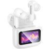 HOCO EQ14 COOL COLOR BLUETOOTH ΑΚΟΥΣΤΙΚΑ, TWS, ΘΗΚΗ ΜΕ ΟΘΟΝΗ ΑΦΗΣ, ΛΕΥΚΟ