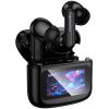 HOCO EQ14 COOL COLOR BLUETOOTH ΑΚΟΥΣΤΙΚΑ, TWS, ΘΗΚΗ ΜΕ ΟΘΟΝΗ ΑΦΗΣ, ΜΑΥΡΟ