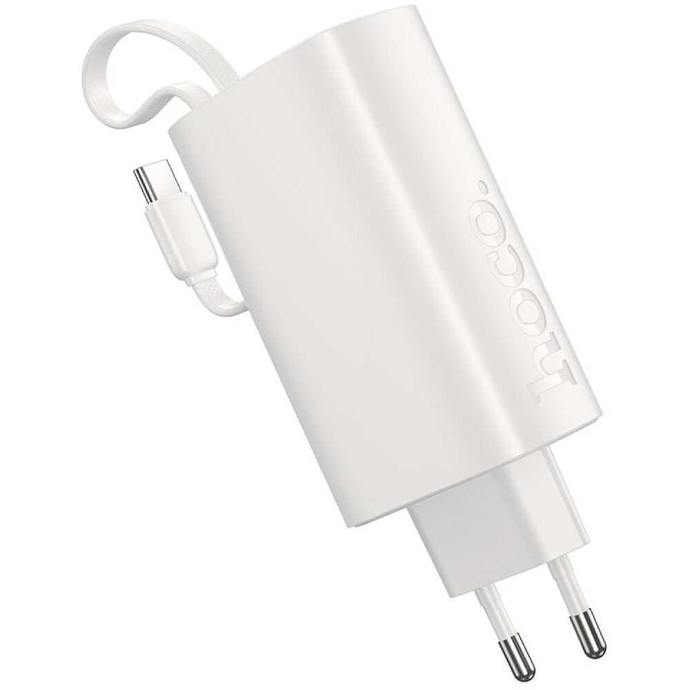 HOCO J148 HANDY PD20W POWER BANK ΤΟΙΧΟΥ, ΜΕ ΚΑΛΩΔΙΟ TYPE-C, 5.000MAH, ΛΕΥΚΟ