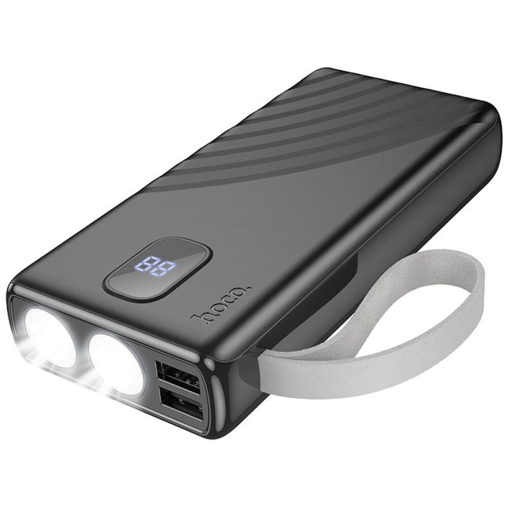 HOCO J129A NATURE POWERBANK, ΜΕ ΦΑΚΟ, 20.000MAH, ΜΑΥΡΟ