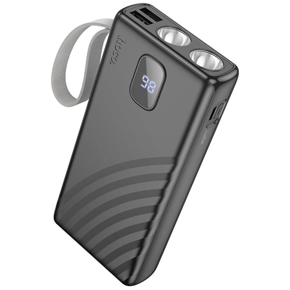 HOCO J129A NATURE POWERBANK, ΜΕ ΦΑΚΟ, 20.000MAH, ΜΑΥΡΟ - Image 2