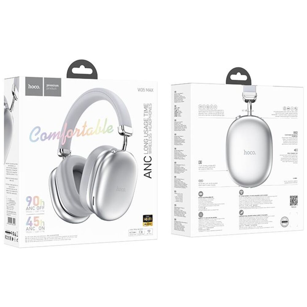 HOCO W35 MAX AUSPICIOUS BLUETOOTH HEADPHONE ΜΕ ANC, ΑΣΗΜΙ - Image 3