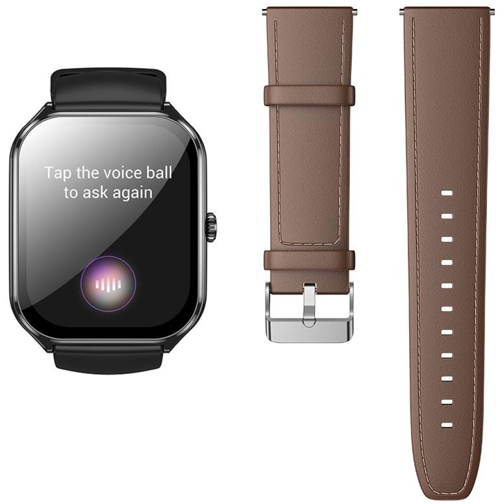 HOCO Y28 AMOLED SMART SPORTS WATCH(ΛΕΙΤΟΥΡΓΙΑ ΚΛΗΣΗΣ), ΜΑΥΡΟ - Image 2