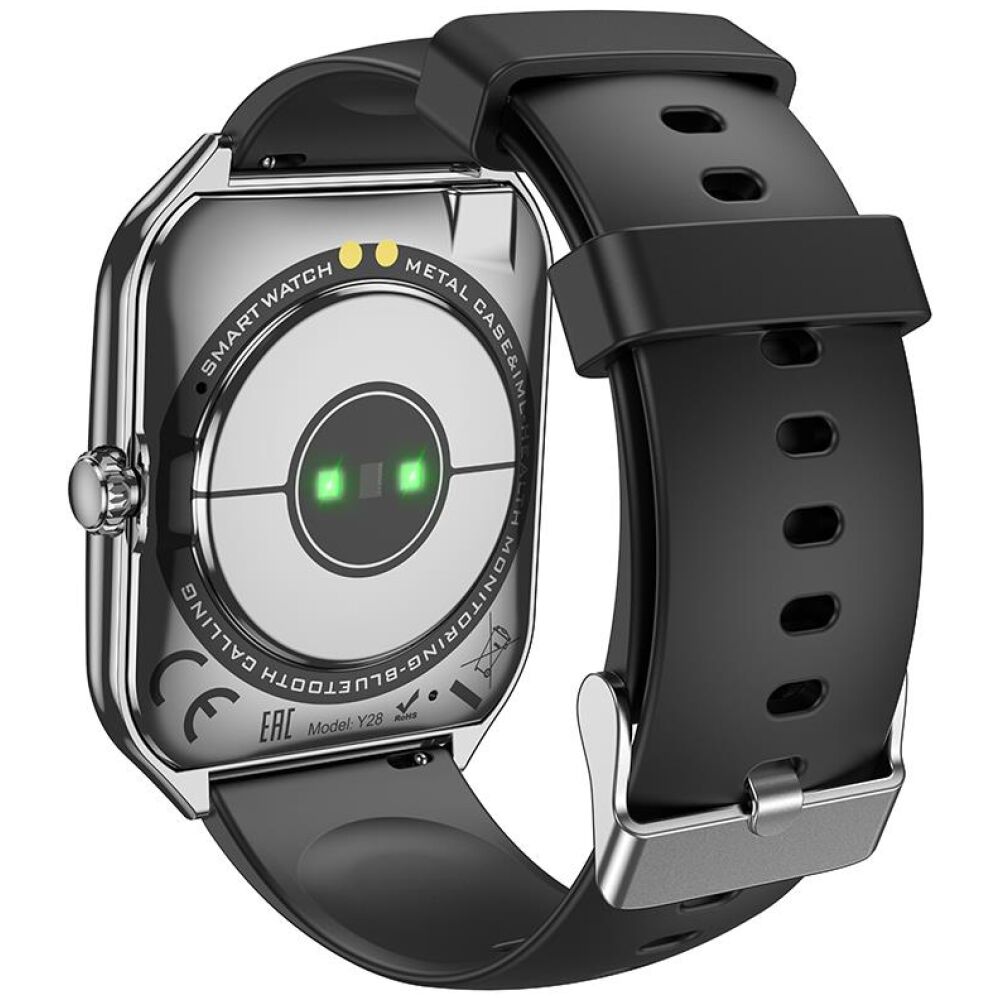 HOCO Y28 AMOLED SMART SPORTS WATCH(ΛΕΙΤΟΥΡΓΙΑ ΚΛΗΣΗΣ), ΜΑΥΡΟ - Image 3