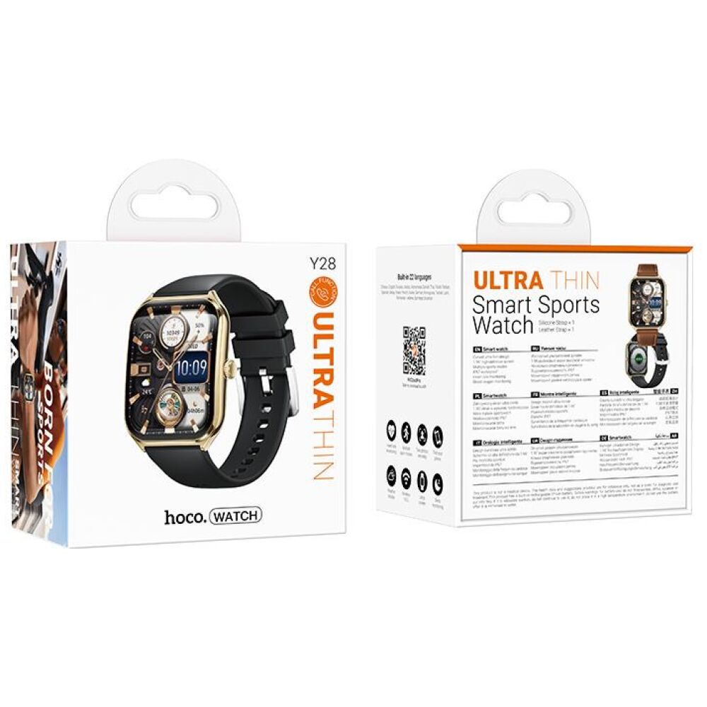 HOCO Y28 AMOLED SMART SPORTS WATCH(ΛΕΙΤΟΥΡΓΙΑ ΚΛΗΣΗΣ), ΧΡΥΣΟ - Image 4