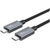 CABLETIME καλώδιο USB-C σε USB-C CT-C160-U31-TB3, 100W, 40Gbps, 4K/60Hz, 0.5m, μαύρο