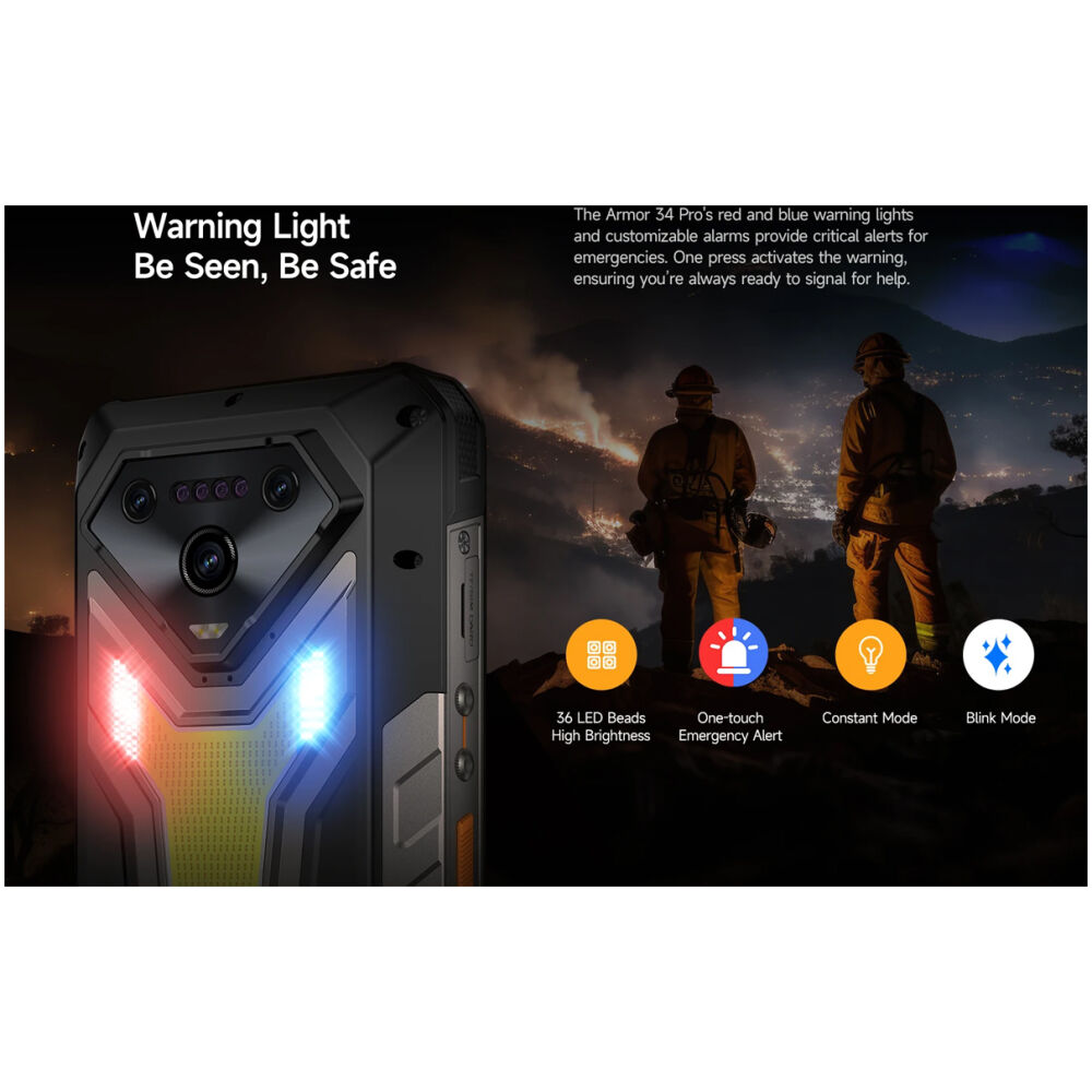 ULEFONE smartphone Armor 34 Pro με βιντεοπροβολέα, 6.95", 5G, 16/512GB, 25500mAh, IP68/IP69K/MIL-STD-810H, μαύρο - Image 3