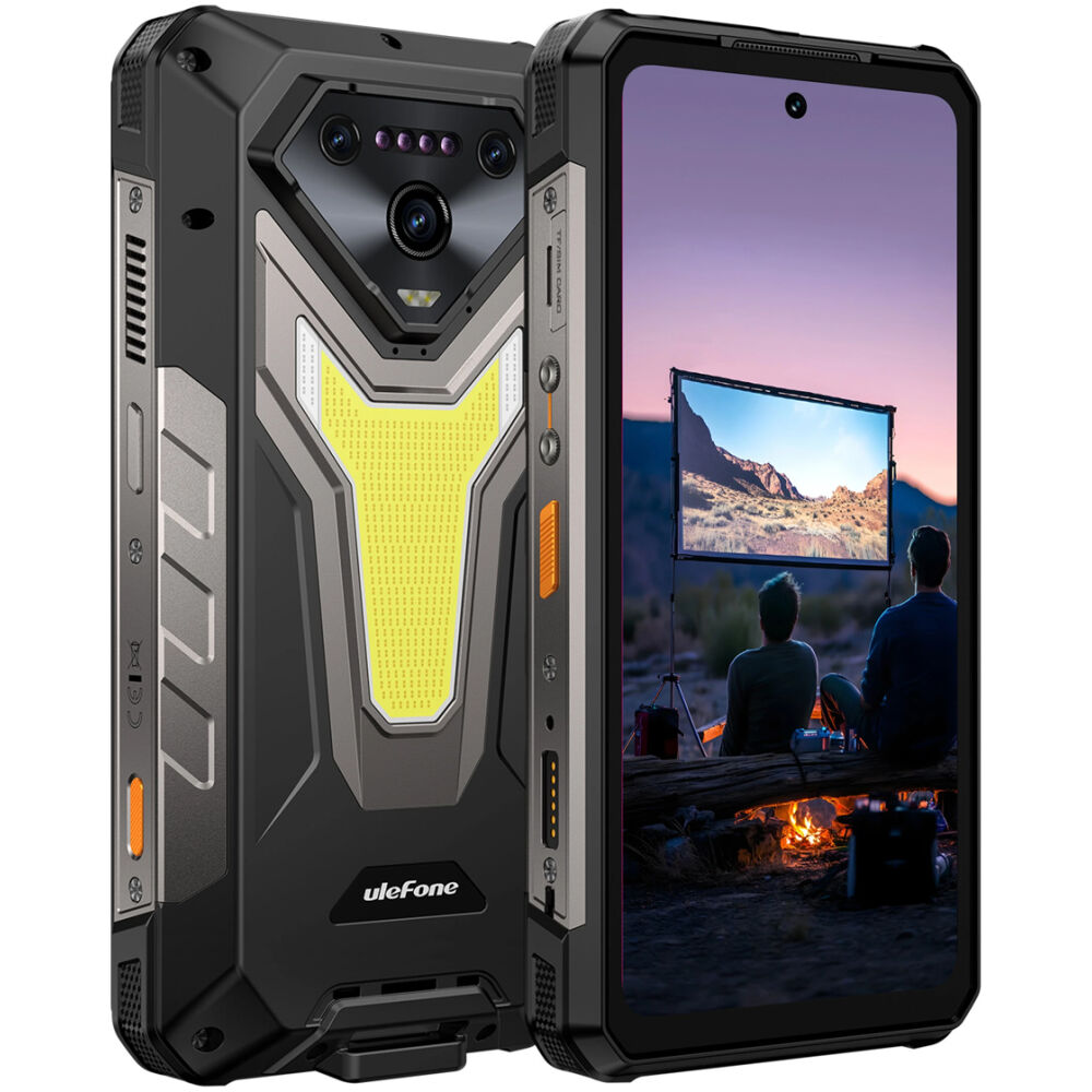 ULEFONE smartphone Armor 34 Pro με βιντεοπροβολέα, 6.95", 5G, 16/512GB, 25500mAh, IP68/IP69K/MIL-STD-810H, μαύρο