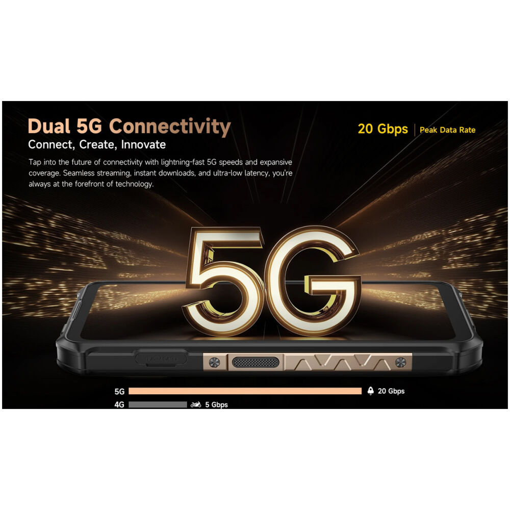ULEFONE smartphone Armor X16 Pro, 6.56", 8/256GB, 5G, 10360mAh, IP68/IP69K/MIL-STD-810H, μαύρο - Image 5