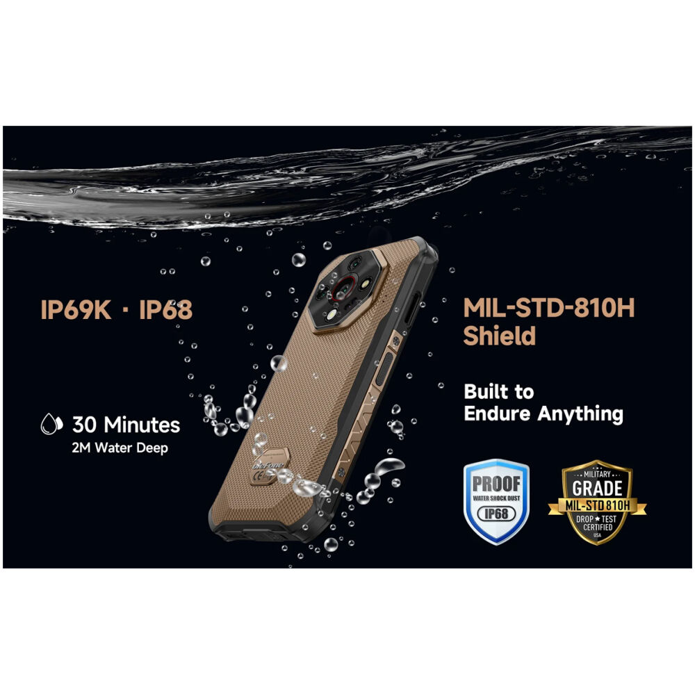 ULEFONE smartphone Armor X16 Pro, 6.56", 8/256GB, 5G, 10360mAh, IP68/IP69K/MIL-STD-810H, μαύρο - Image 13
