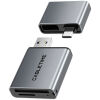 CABLETIME card reader CT-ACCD3-AG για SD & micro SD, USB 3.0, 5Gbps, γκρι
