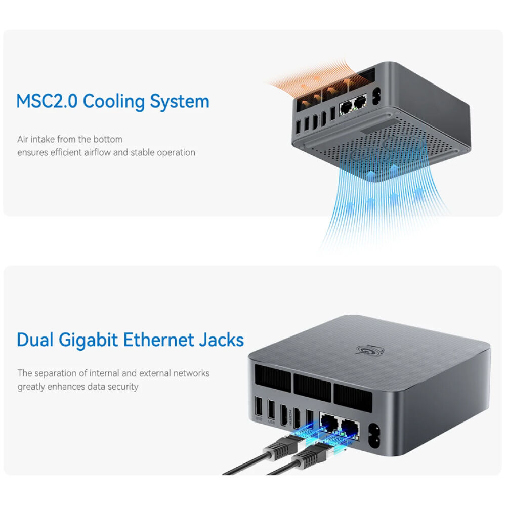 BEELINK mini PC EQi12, Intel i5-1235U, 16GB, 500GB M.2, Windows 11 Pro - Image 9