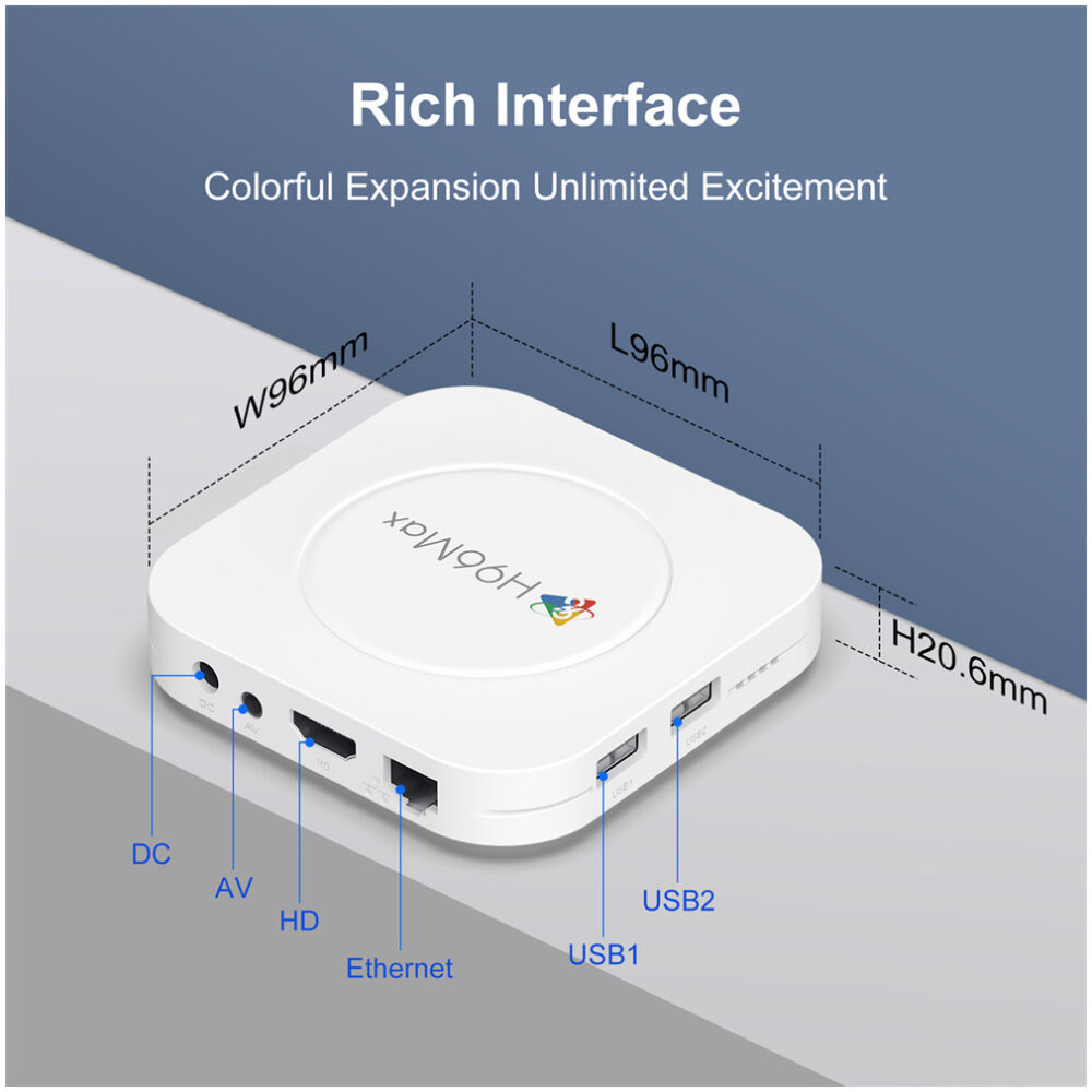 H96 MAX TV Box M1 Plus, 8K, 2/16GB, WiFi 6, Bluetooth, Android 14 - Image 8