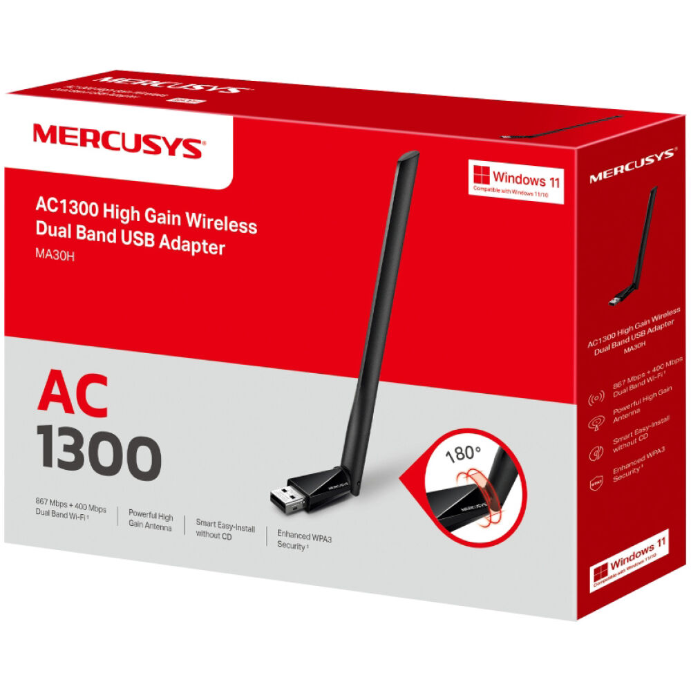 MERCUSYS ασύρματος USB αντάπτορας δικτύου MA30H, AC1300, Dual Band, V.2.0 - Image 5