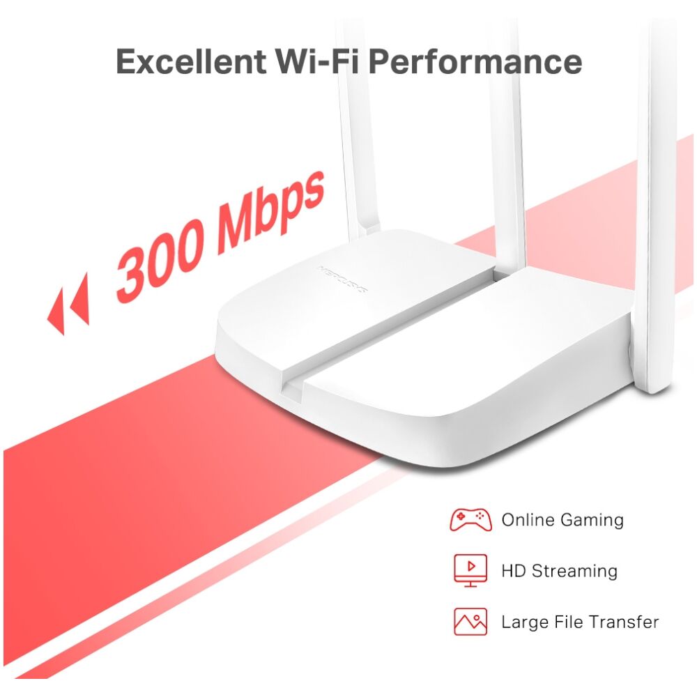 MERCUSYS router MW306R, 300Mbps, 3x 10/100Mbps LAN, Ver 1.20 - Image 2