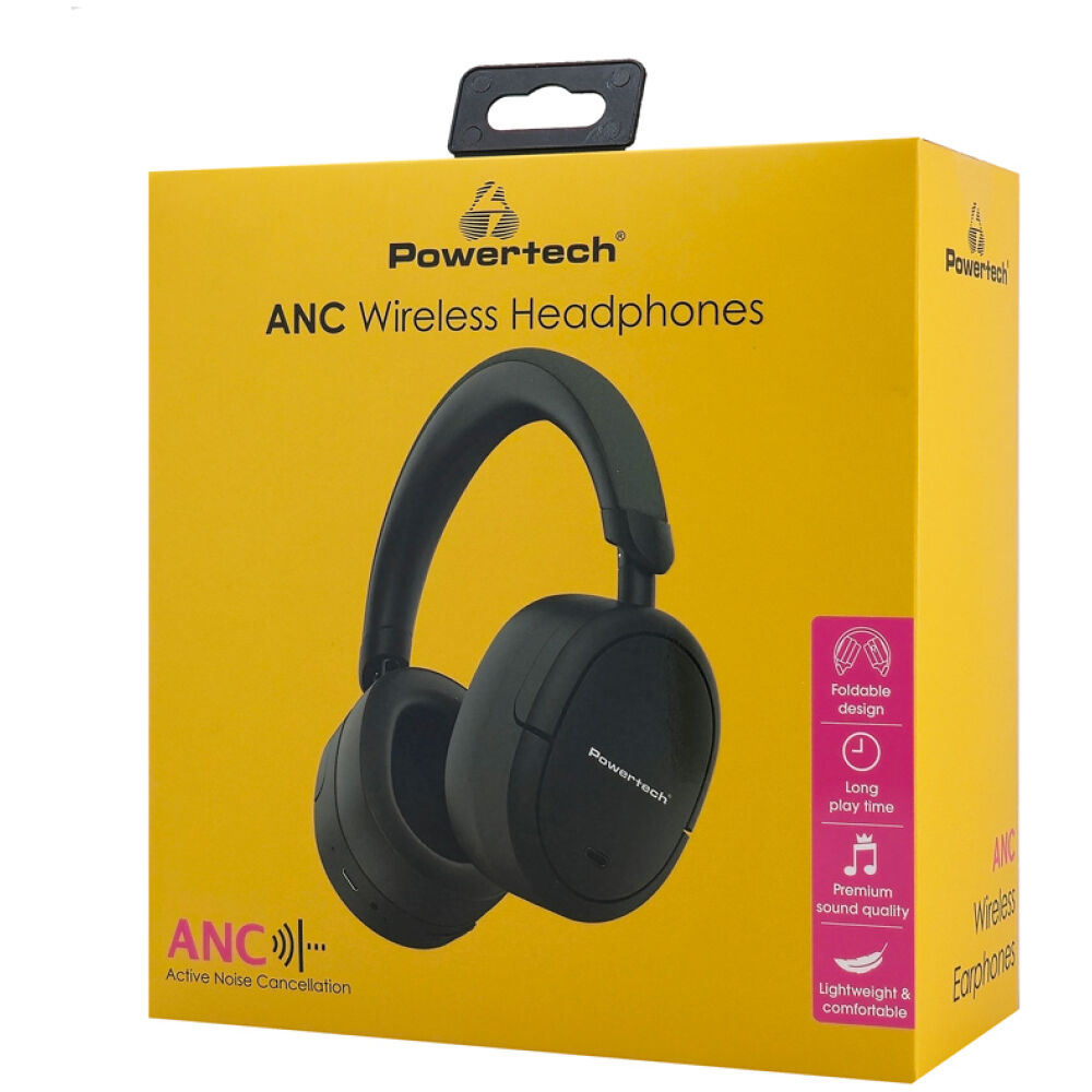 POWERTECH headphones PT-1462, ενσύρματα & ασύρματα, ANC & ENC, 40mm, 300mAh, μαύρα - Image 4