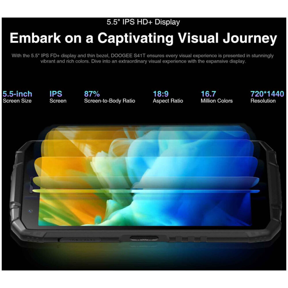 DOOGEE smartphone S41T, 5.5", 4/64GB, 6300mAh, IP68/IP69K, πορτοκαλί - Image 5