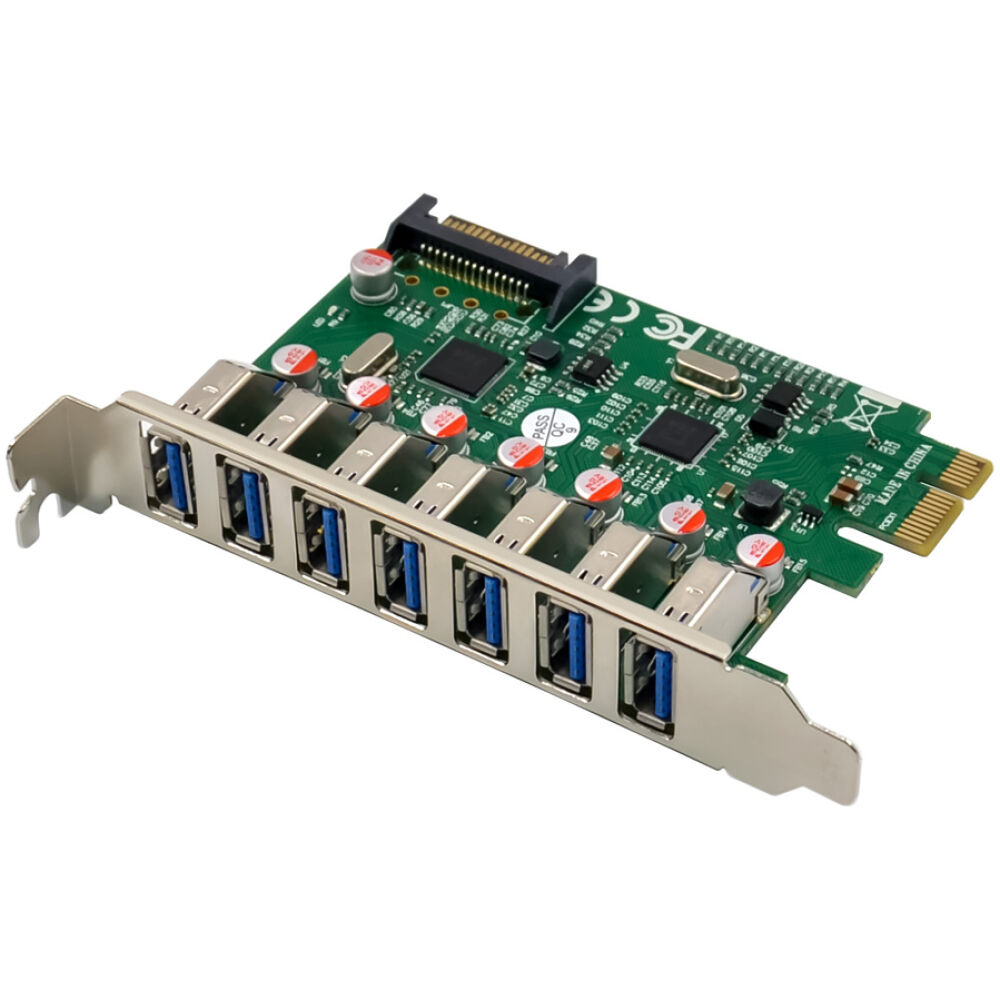 POWERTECH κάρτα επέκτασης PCIe σε 7x USB ST69, 5Gbps, VL805 & VL812