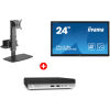 HP PC ProDesk 400 G4 Micro, Refurbished Grade A Repainted, i5-8500T, 8/256GB M.2, με οθόνη B2483HS GA & βάση