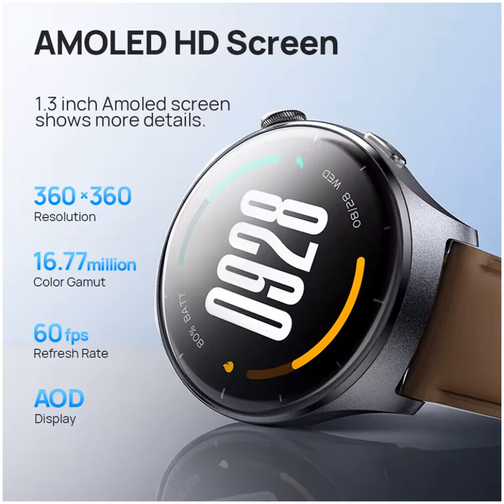 MIBRO smartwatch Lite 3 με 2x λουράκια, heart rate, 1.3" AMOLED, 2 ATM, γκρι/καφέ - Image 4