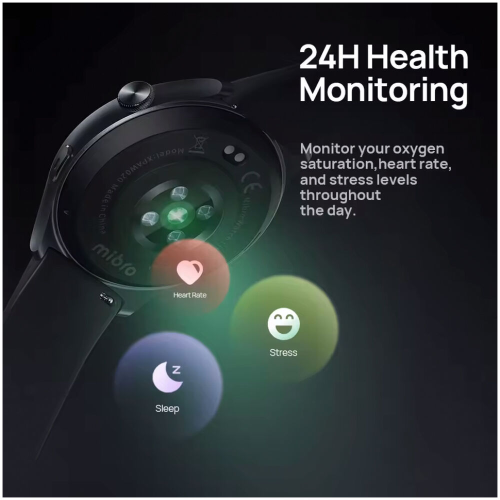 MIBRO smartwatch Lite 3 με 2x λουράκια, heart rate, 1.3" AMOLED, 2 ATM, γκρι/καφέ - Image 5