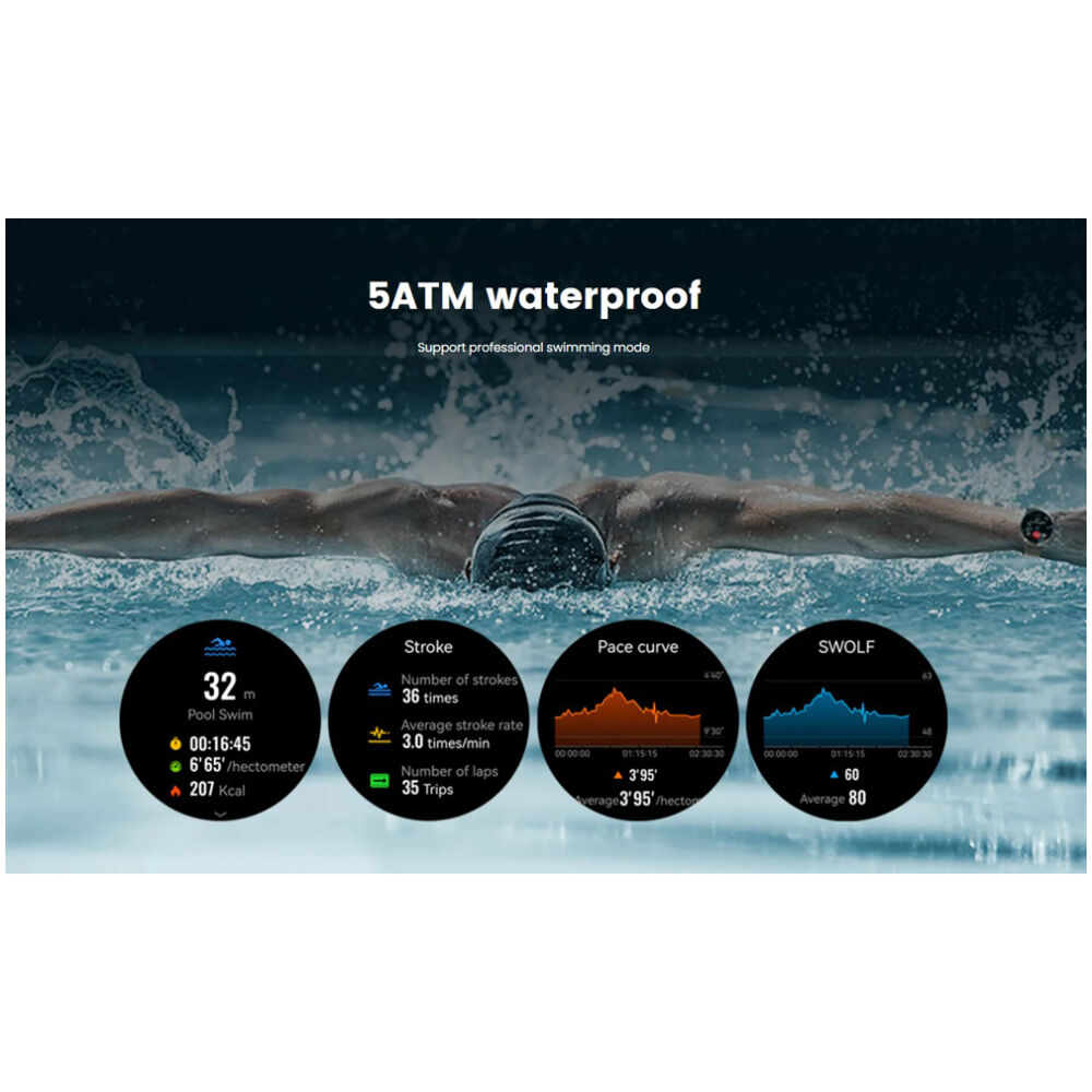 MIBRO smartwatch Lite 3 Pro με 2x λουράκια, heart rate, 1.32" AMOLED, GPS, 5 ATM, γκρι/καφέ - Image 9