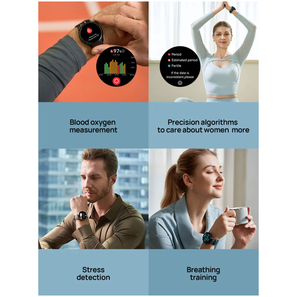 MIBRO smartwatch Lite 3 Pro με 2x λουράκια, heart rate, 1.32" AMOLED, GPS, 5 ATM, γκρι/καφέ - Image 11