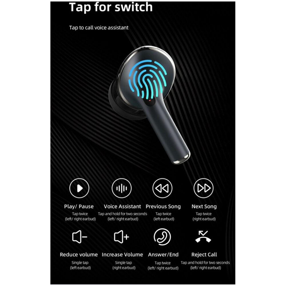 MIBRO earphones με θήκη φόρτισης M1, TWS, ENC, 25/350mAh, μπλε - Image 7