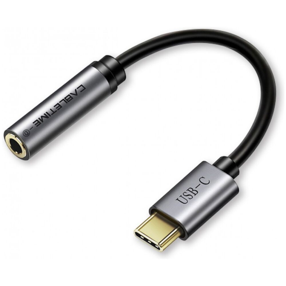 CABLETIME καλώδιο USB Type-C σε 3.5mm C160, Digital Version, 0.1m, μαύρο